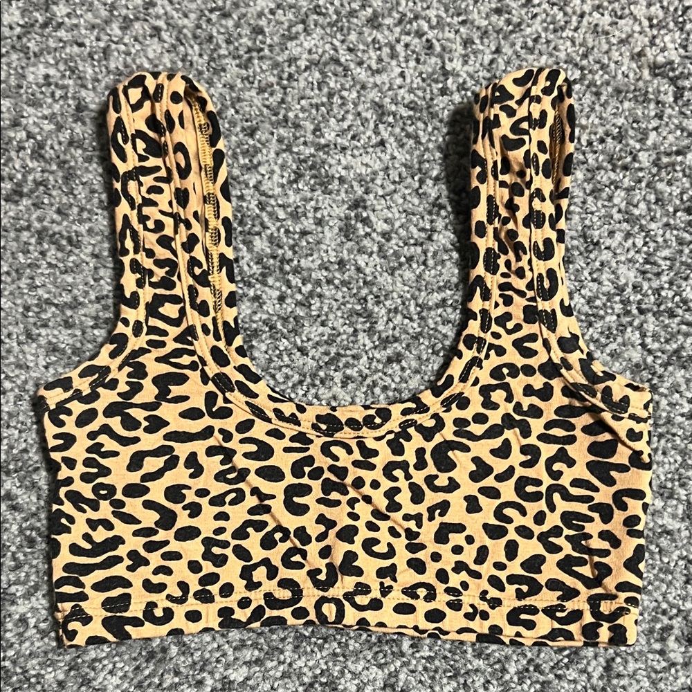 ARQ Wide Strap Bra in Leopard Size XS EUC
